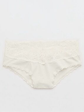 NWT Aerie Superchill Cotton Rosey Lace Cheeky Panty